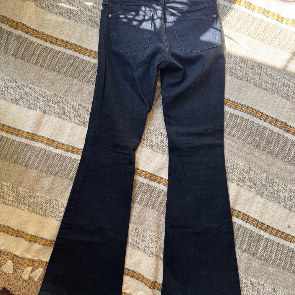 Pilcro Dark Indigo Flare Jeans - Picture 3 of 4